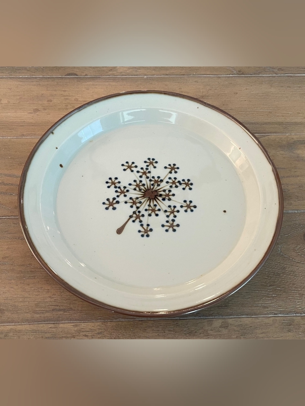 Dansk Denmark Niels Refsgaard Linden Blue‎ 10" Stoneware Dinner Plate 1970s